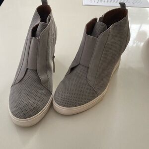 Grey wedge Booties